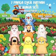 7 Parça Tox Evcil Hayvanlar El Kukla Set Eğitici Oyuncak