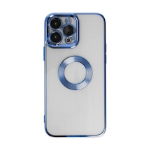 İletişim iPhone 11 Pro İle Uyumlu İle Uyumlu Kapak Yanları Renkli Lens Korumalı Logo Gösteren Şeffaf Luxury Kılıf - Mavi Sku: Zeusb0bqfr93rb