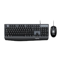 Veggieg Mk500a Ergonomik Kablolu Türkçe Q Klavye Mouse Seti Siyah
