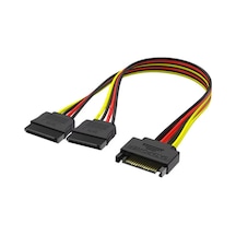 Sata Çoklayıcı, 1 Erkek 2 Dişi 2 Port Çoklayıcı, 15 Pin, Sata Hdd Bağlantı Kablosu,