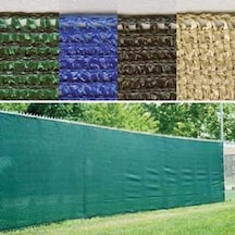 Plastik%95'lik Yeşil Gölgelik File, Çit Filesi, Çit Örtüsü - Şeritli Halkalı 1m X 10m