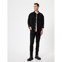 Koton Standart Bel Skinny Fit Kot Pantolon - Michael Jean Siyah 5wam40099nd Siyah
