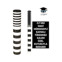 0.7 Mm Mavi Mürekkepli Kapaklı Tükenmez Kalem Özel Kutusuyla Beraber Siyah