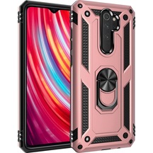 Newface Xiaomi Redmi Note 8 Pro Kılıf Sofya Yüzüklü Silikon Kapak - Rose Rose