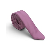 Dwoy Erkek Menekşe Saten Kravat 4 Cm Klasik Düz-732 Mor