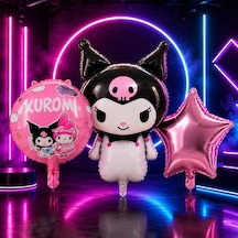 Vıp Yüksek Kalite 15 Adet Kuromi Folyo Balon Full Set Doğum Günü Kuromi Konsept Balon Kuromi Balonu Renkli