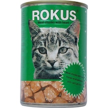 Rokus Yürekli Konserve Yetişkin Kedi Maması 410 G