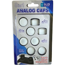Ps4-ps5 Uyumlu 8in1 Analog Koruyucu Ve Yükseltici Pad Beyaz