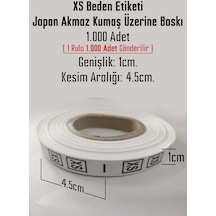 XS Beden Etiketi / Tırnak Etiketi ( 1 Rulo x 1000 Adet )