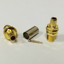 RP SMA RG58-59-142-223 LMR195-200 Dişi Sıkmalı Kablo Konnektörü