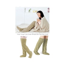 Sauna Suit Krem Sock Peluş Uyku Çorabı Welsoft Diz Üstü Oda Çorabı Ayak Isıtıcı Uzun Gonç Çorap Krem