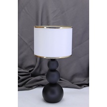 Toplu Masa Abajuru Gece Lambası Siyah