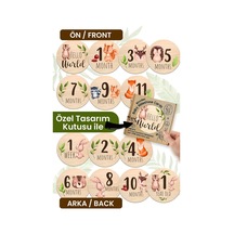 Aylık Bebek Kartları Ingilizce Milestone Cards Bebek Hediyelik Anı Kartı Ay Kartları