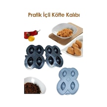 İçli Köfte Kalıp Seti- Pratik Ve Lezzetli Köfte Hazırlama Aracı Plastik Beyaz Diğer