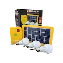 Powermaster Solar Aydınlatma Seti Çok Uçlu 3 Ampullü