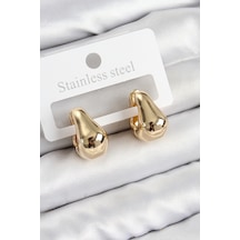 Pirinç Halka Model Gold Renk Kadın Küpe Diğer