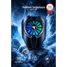 Delux Serisi Soğutma Fanı Kablolu Cep Telefon Soğutucu Oyuncu Radyatör Acc30 Siyah