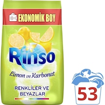 Rinso Limon ve Karbonat Renkliler ve Beyazlar İçin Toz Çamaşır Deterjanı 8 KG