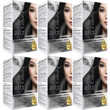 Alix 50Ml Kit Saç Boyası 1.0 Siyah (6 Lı Set)