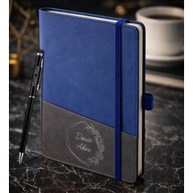 Bk Gift Kişiye Özel Mavi Termo Deri Defter Ve Touchpen Kalem Seti -9, Kurumsal Ve Özel Hediye, Yeni İş Hediyesi Kobitmeyencom36080 Bk Gift
