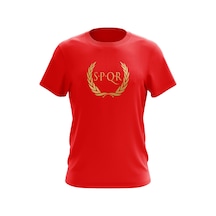 Spqr Erkek Pamuk T-shirt Ares Kırmızı Kırmızı