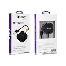 S-link Swapp Sw-u212 Siyah Usb 2.0 4 Port Hub Kablolu Çevirici Adaptör
