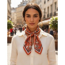 Orange Blossom Desen 70 70cm Bandana/fular Çok Renkli