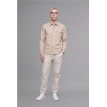 Defacto Tek Cepli Gizli Patlı Boxy Fit Gömlek Ceket F7124ax26augr536 Gri-gr536