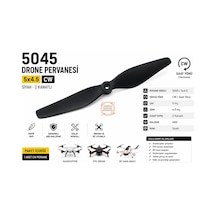 5045 Drone Pervanesi 5x4.5 Cw Siyah 2 Kanatlı