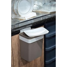 Soft Askılı Çöp Kutusu 4 Lt Bej 10l Siyah