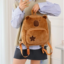 Capybara Moda Sırt Çantası Çok Fonksiyonlu Peluş Sırt Çantası Çok renkli