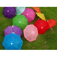 Dekor için Dekoratif Mini Şemsiye Gökkuşağı