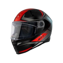Mt Revenge 2 Hatax B5 Gloss Full Face Motosiklet Kaskı Kırmızı - Siyah