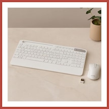 Bezos Kablosuz Klavye Mouse Seti - Tablet/telefon Standlı - Beyaz - Q Klavye Erdotıca Diğer