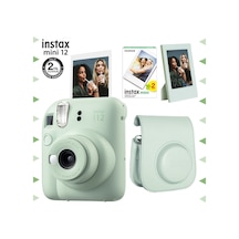 Fujifilm Instax Mini 12 Fotoğraf Makinesi + 20'li Film + Çerçeve + Deri Kılıf Seti Yeşil