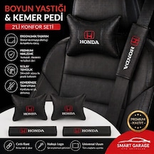 Honda Deri Yastık Ve Kemer Pedi Oto Boyun Yastığı Güvenli Sürüş Deri Konfor