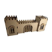 3 Lü Set Ahşap Kale / Sur Maket Seti Kendin Boya, Eğlen