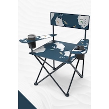 Perilla Qufi Katlanır Kamp Piknik Sandalyesi Rejisör Koltuğu - Mavi Mavi