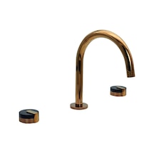 Royce Fırçalanmış Rose Gold 3 Delikli Lavabo Bataryası Renkli