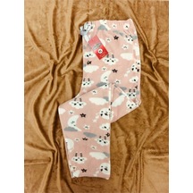 Cepli Polar Kışlık Pijama Altı Pembe