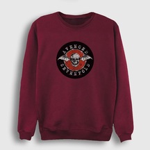Presmono Unisex Red Avenged Sevenfold Sweatshirt Bordo