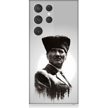 Samsung Galaxy S23 Ultra Uyumlu Silikon Kılıf Mustafa Kemal Atatürk