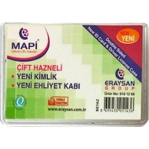 Mapi Çift Hazneli Kimlik Ehliyet Kabı Şeffaf - 10 Adet