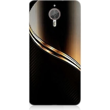 General Mobile Discovery Gm5 Plus Uyumlu Altın Şerit Desenli Silikon Kılıf