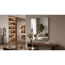 60 Cm X 60 Cm 4 Mm Kare Köşeleri Radüslü Ayna Gerçek Gümüş Ayna