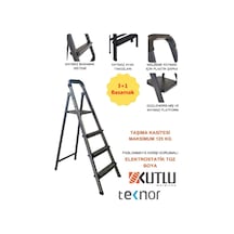 Kutlu Dayanıklı 3+1 Metal Basamaklı Merdiven