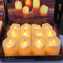 PİLLİ MUM LED LİGHT CANDLES 6 ADET LED IŞIKLI MUM TİTREK SALLANAN MUM IŞIKLI MUM LED MUM SARI IŞIKLI MUM