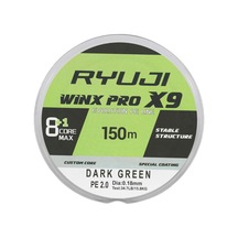 Ryujı Wınx Pro X9 150m Dark Green İp Misina 0,16mm
