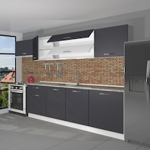 Decoraktiv Ekol 280 Mdf Hazır Mutfak Dolabı - Tezgah Dahil - Antrasit
