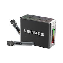 Lenyes S861 12.000mah Powerbank Özellikli Çift Mikrofonlu Bluetooth Speaker Hoparlör V5.0 Siyah